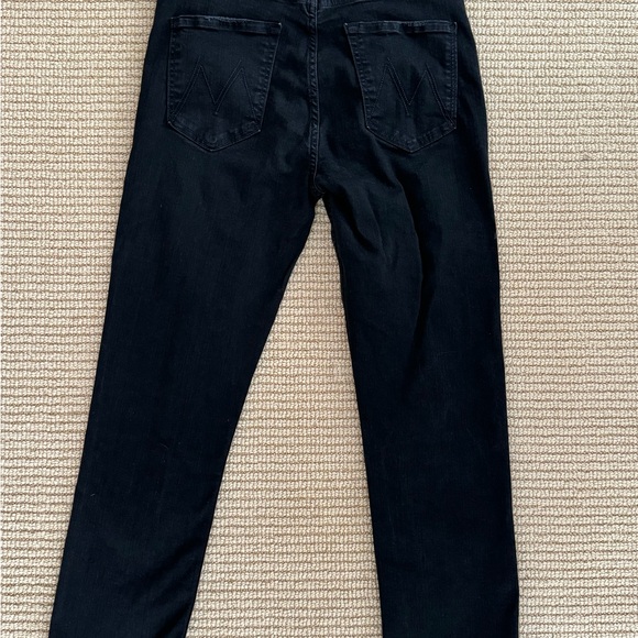MOTHER high waisted Rider ankle jean - Not Guilty (distressed black) - sz 29 - Picture 5 of 12